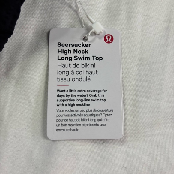 Lululemon Searsucker HN Long Swim Top BLK Black Women’s Size XS - Picture 4 of 5